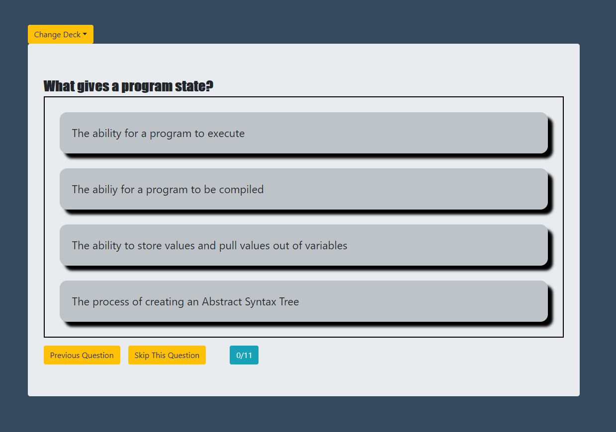 Screenshot of Quiz App