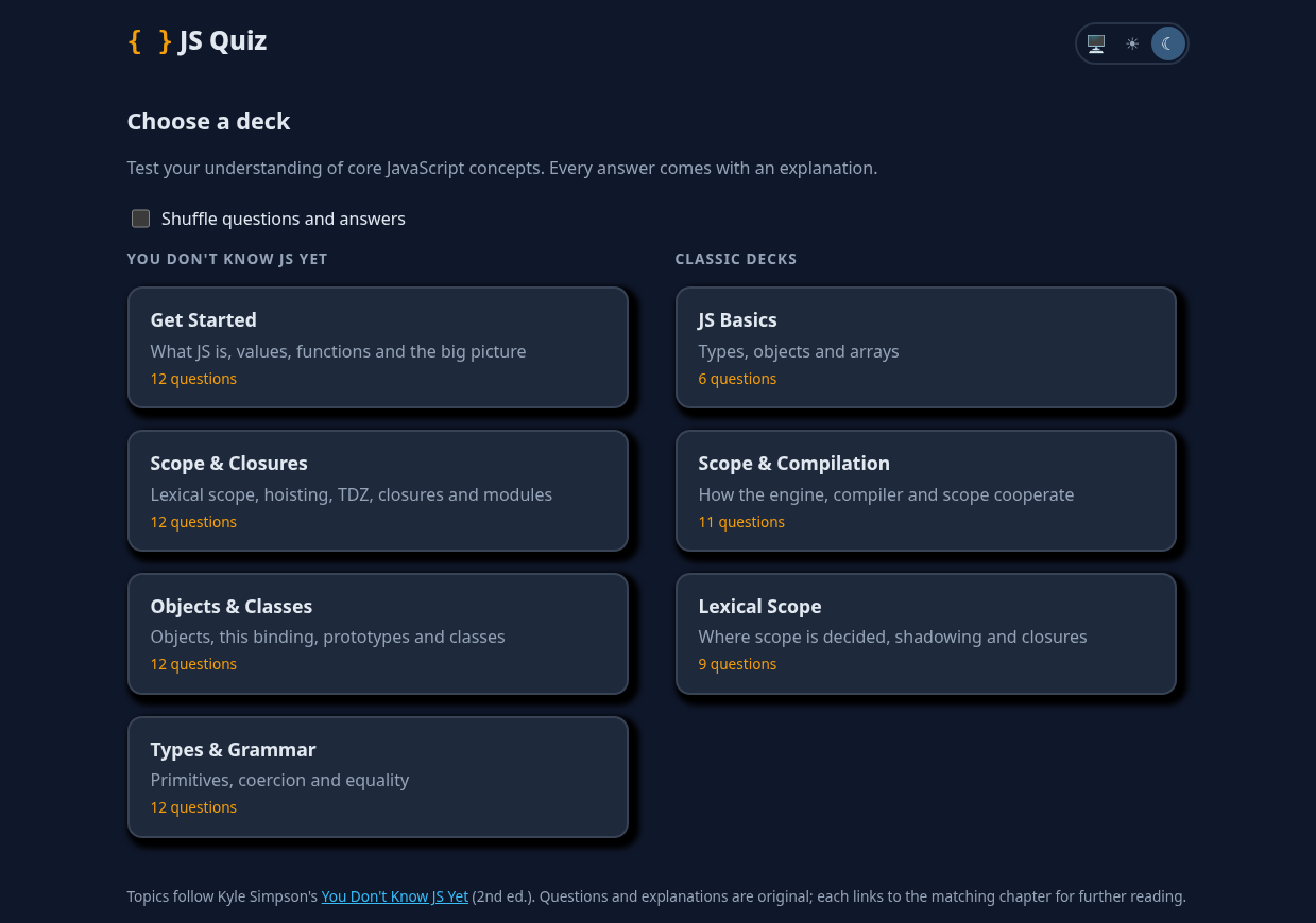 Screenshot of Quiz App